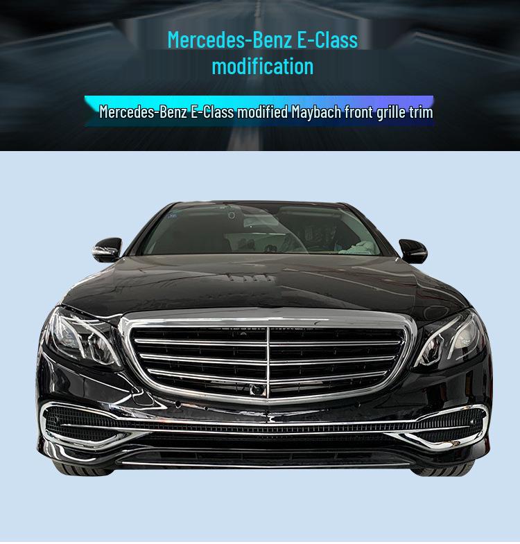 Maybach Style Mercedes E-Class E260L/E300L/E350L Front & Rear Bumper Trim & Grille Set