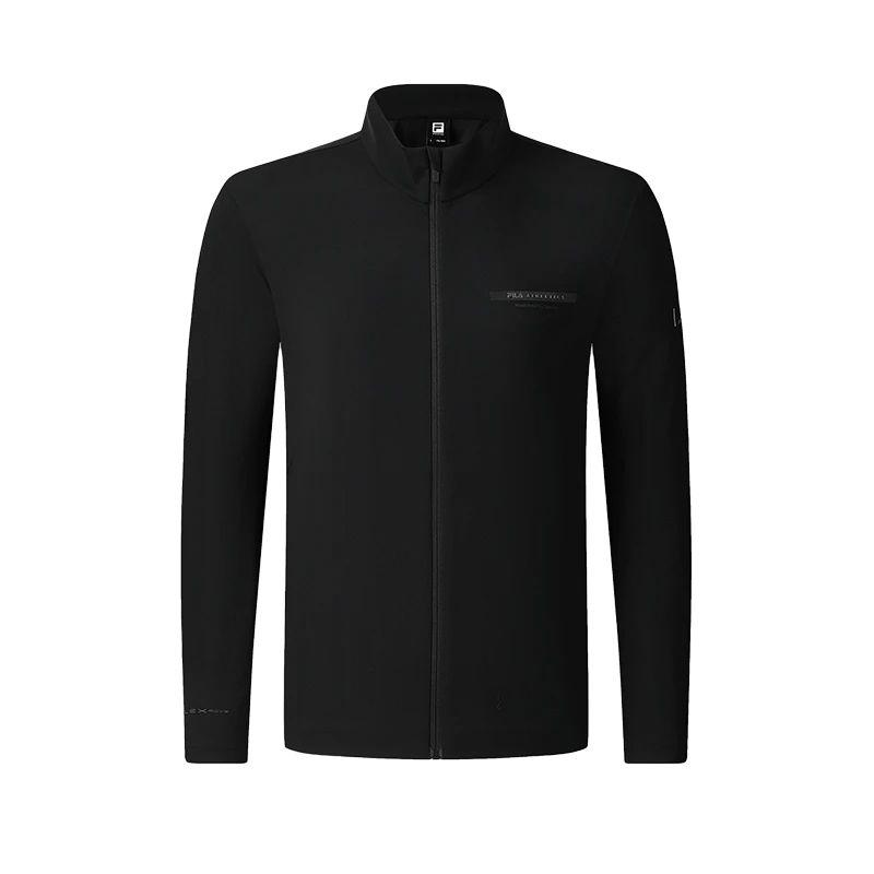 Fila Fitness Series Stand Collar Sports Casual Long Sleeve Jacket Men Jacket Black A11M521501F-BK