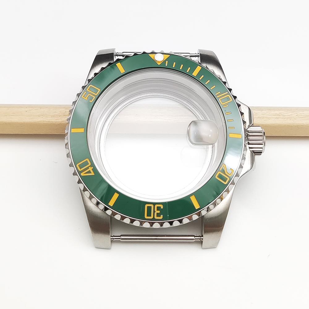 Stainless steel case, suitable for Japanese NH35/36 movement, transparent back cover--40MM