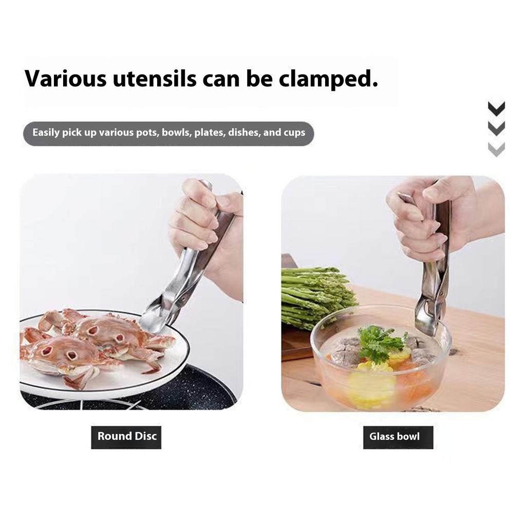 Heat Resistant Stainless Steel Kitchen Tongs With Silicone Nonslip Grip For Hot Pots Pans Outdoor Cooking And Camping