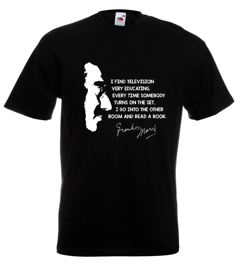 

Футболка Граучо Маркса Братья Маркс Я считаю телевидение очень познавательным... L