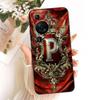 For Huawei P60 LNA-LX9 Case For Huawei P60 Pro MNA-AL00 Cover Luxury A-Z Letters 2D Painted Silicone Casing