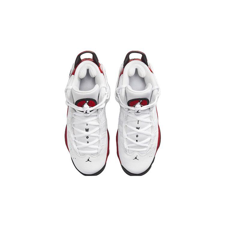 Sneakers Bambino Air Jordan 6 Rings GS Chicago Bianco Rosso Universitario Nero 323419-126