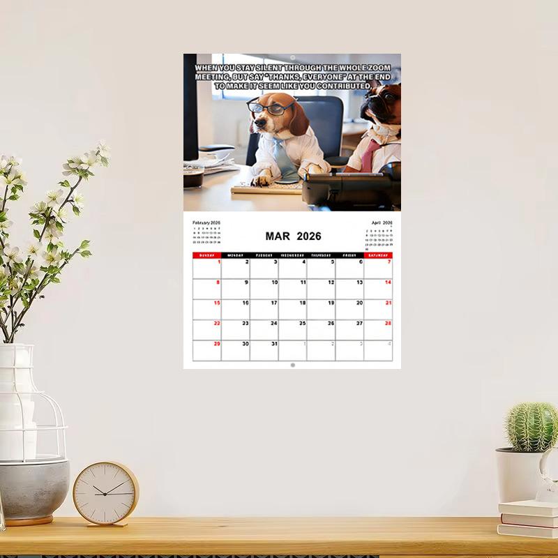 2026 Humoristisk Kalender Väggkalender Tjockt Papper Jag Har Ingen Aning Om Vad Jag Gör Månadskalender Rolig Kalender