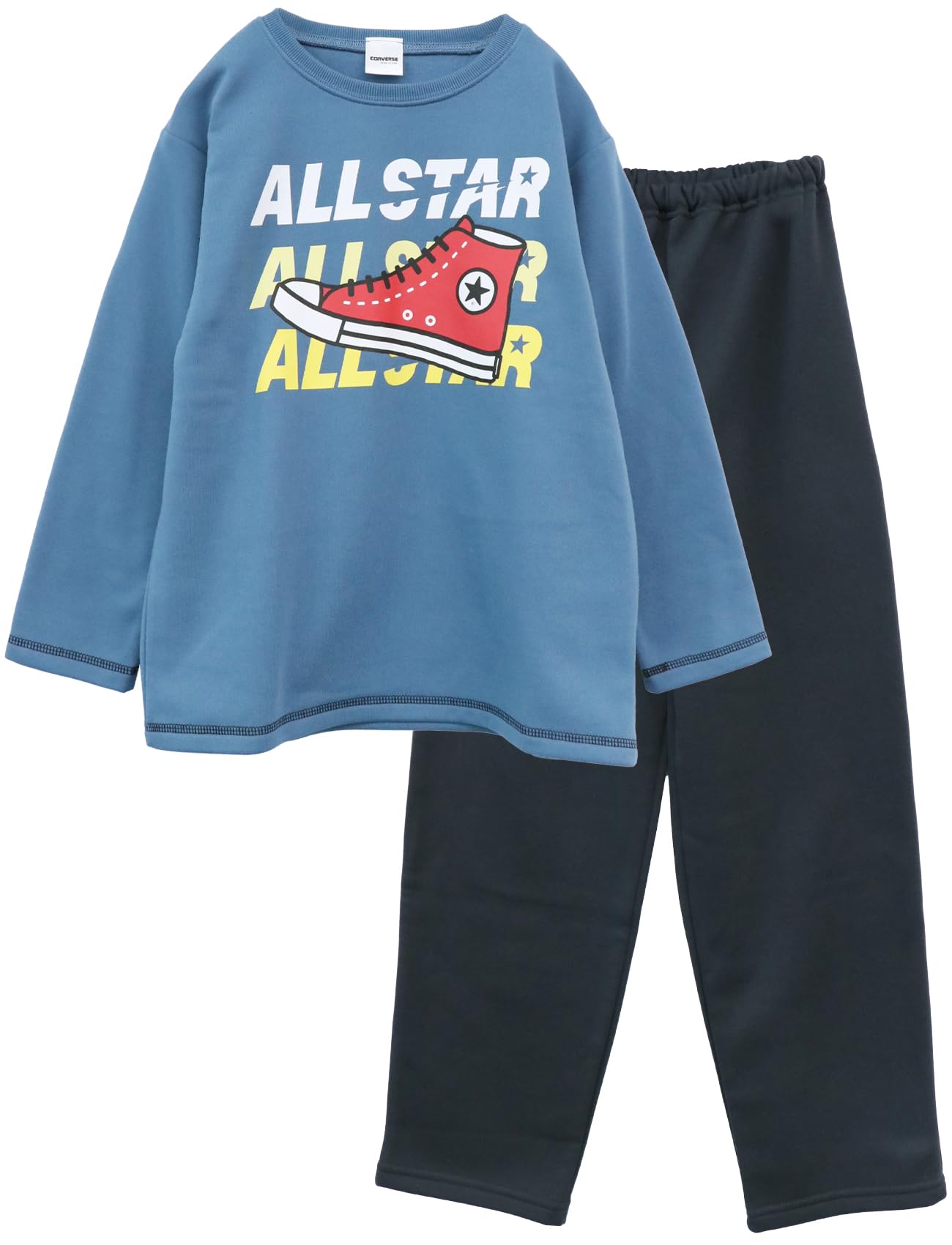

Kaituck Family Детская пижама с длинным рукавом Converse, с махровой флисовой подкладкой, зимняя, угольная, серая, синяя, размеры 140см, 150см и 160см (150см, Синий)