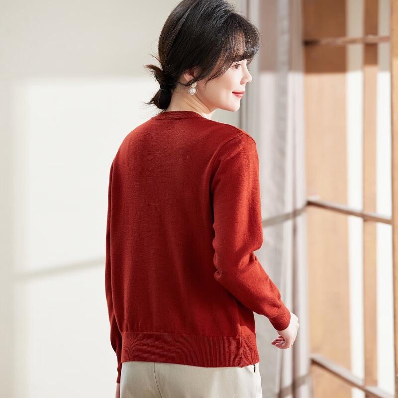 Xihui Women's New Chinese Style Knitted V-Neck Top