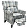 160 Degrees Reclining Armchair, with Footrest - Grey