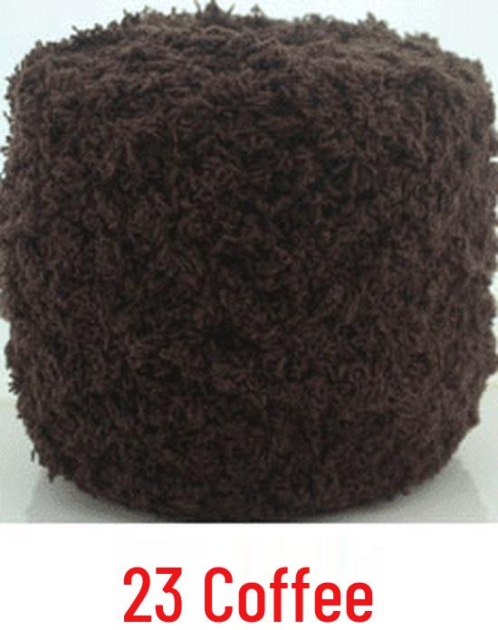 Dreifädiges Korallenfleece Flauschgarn für handgestrickte Chunky Schals und Handtücher