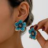 Drip Oil Floral Stud Earrings Colorful Drop Earrings Sweet Flower Earrings  Gift