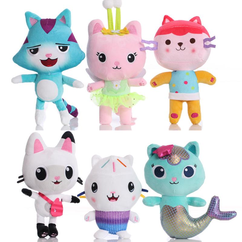 Plush Dollhouse Gabbys Toy Cartoon Stuffed Cat Plushie Doll Kids Gifts Xmas