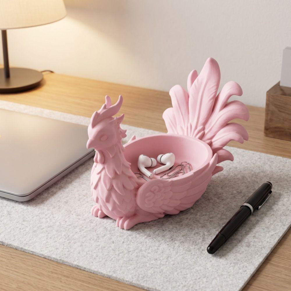 Creative Deer Jewelry Storage Box 3D Printed Phoenix Christmas Ornaments Home Decor Storage Tray Christmas