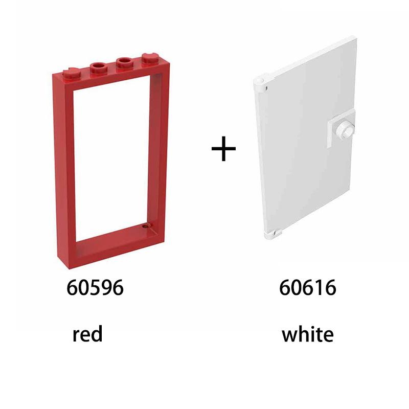 10pcs1x4x6 Door Frame Smart Window Compatible with 60596 60616 MOC Parts, Building Block Model Accessories, Children's Toys