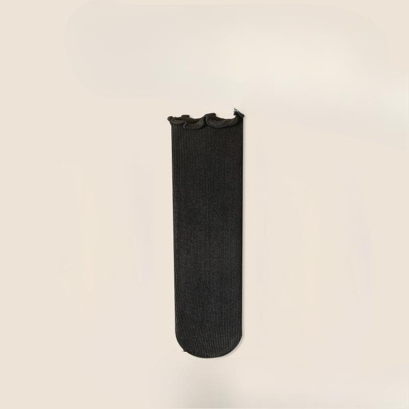 Female Autumn and Winter Style Snow Add Pile To ThickEN To Keep Warm Sleeping Floor In Tube Lace Socks