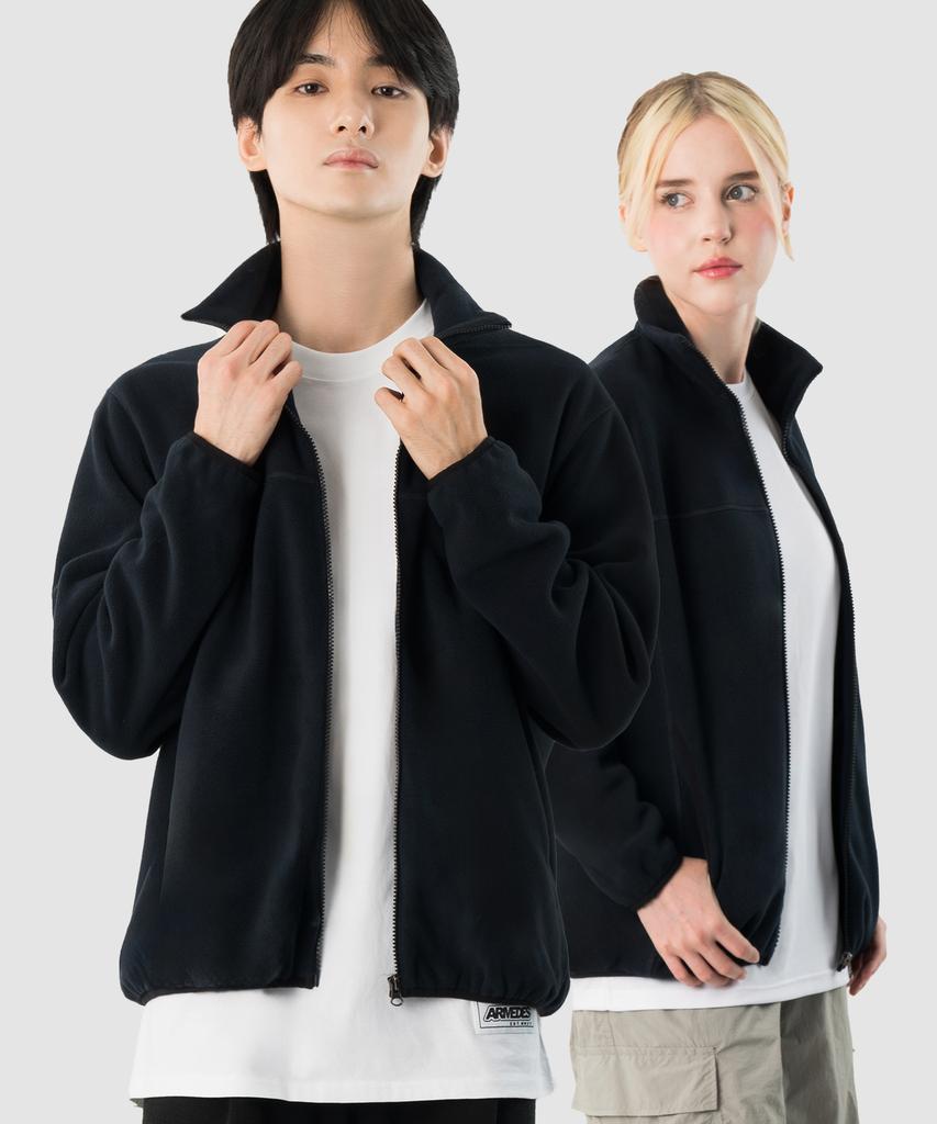 Armedes Unisex Fleece Straight Zip-Up Jacket Ar-609 (3 Colors)