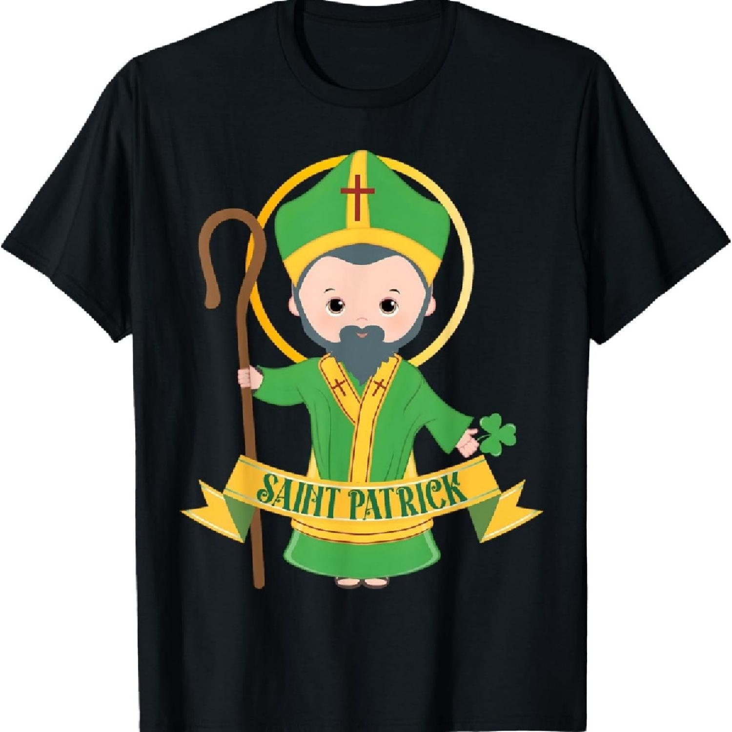 

Cute St Patricks Day Catholic Women Kids Girls Irish Saint T-Shirt XXXXXL чорний