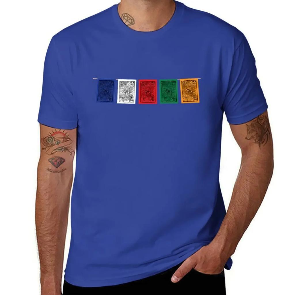 PRAYER FLAGS T-Shirt plus sizes anime stuff man t shirt mens plain t shirts