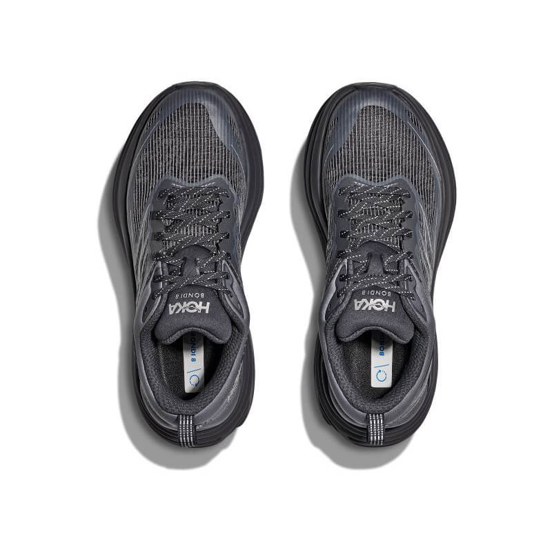 HOKA Bondi 8 Caged Stealth Tech Pack - Charcoal Grey Unisex Sneakers Grey-Skies 1155391-CYG