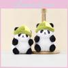 Adorable Plush Panda Keychain Soft Toy Cute Hat Panda Doll Decor For Bags