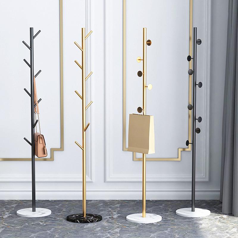 Marble Floor Standing Coat Rack - Modern Bedroom Hanger