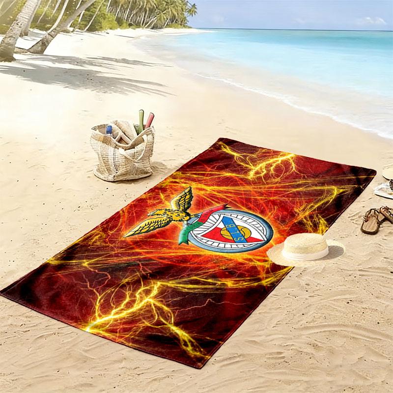 Sport Lisboa e Benfica Print Beach Towel, Large Soft Quick Dry Towel for Beach Camping Swimming