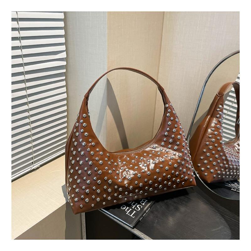 

Bag women s pu retro fashion shoulder bag high sense niche portable messenger dumpling tote bag коричневый