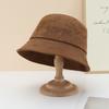 New retro suede bucket hat casual versatile washbasin hat source directly from the manufacturer