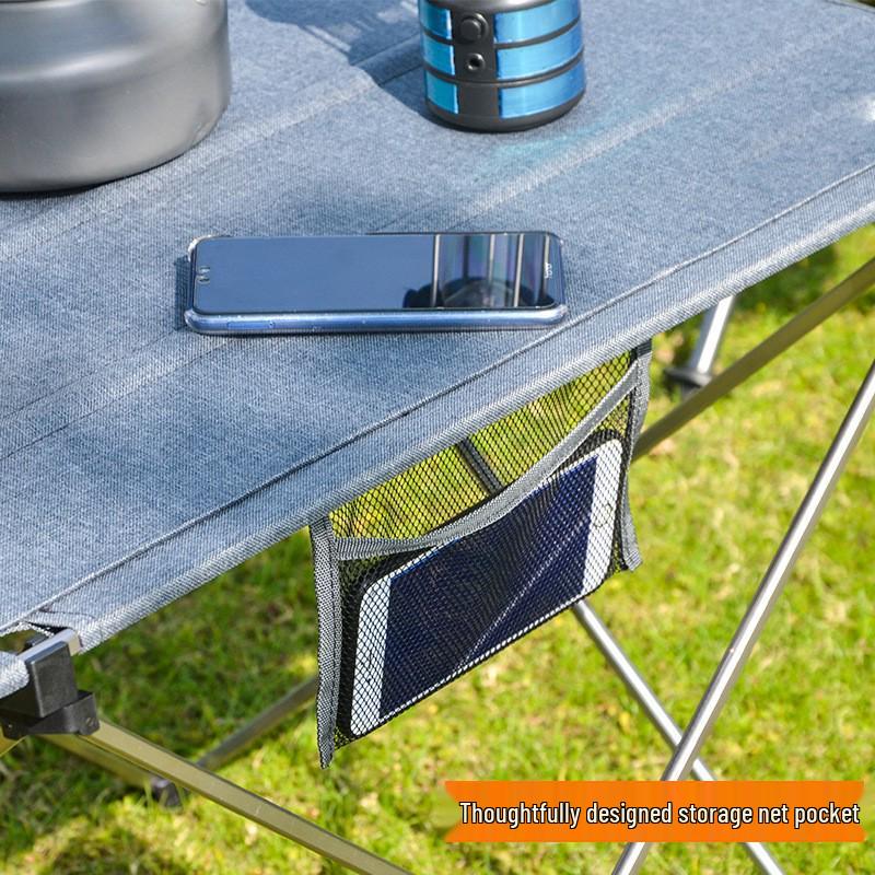 Compact Ultra-light Aluminum Folding Picnic Table for Outdoor Camping and Barbecue