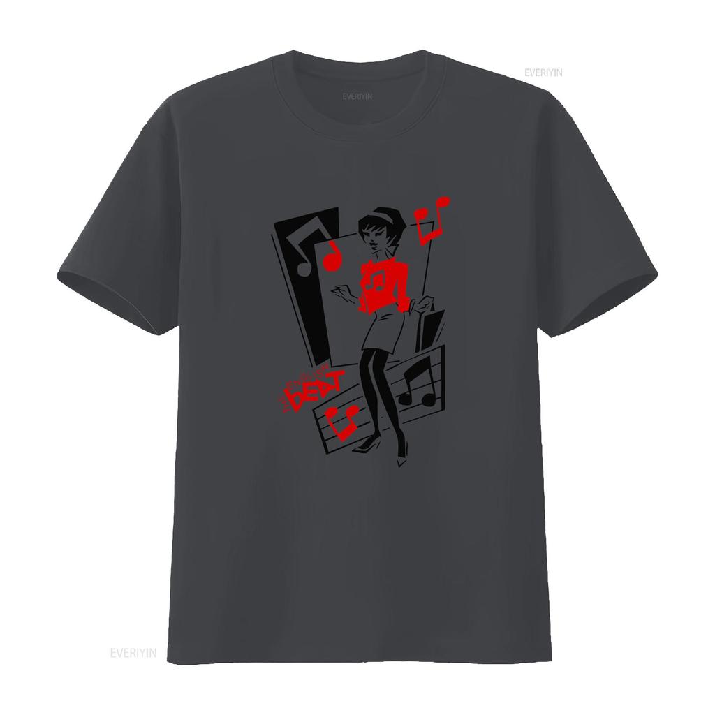 English Beat Anos 80 Britânico Espelho no Banheiro Ska Mais Vendido Camiseta 462 vintage Lavada Versátil streetwear