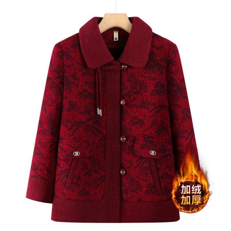 Mittelalte Großmutter Winterkleidung Fleecejacke Alte Dame Nerzoberteil Warme Mutterkleidung Dickere Kleidung