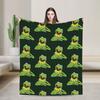 Kermit The Frog Blanket Cover  Fuzzy Throw Blanket Summer Air Conditioning Decoration Lightweight Bedspreads,