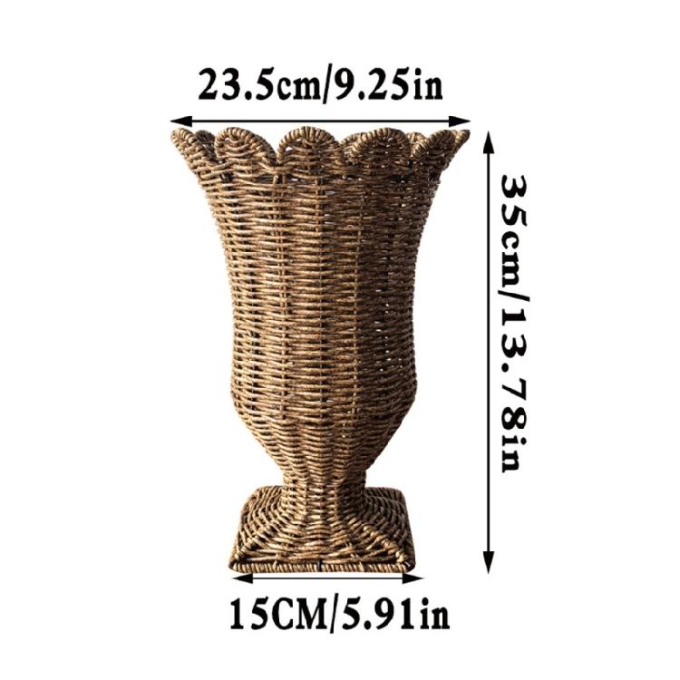 Elegant Farmhouses Rattan Woven Decorative Vases for Dried And Artificial Flower Holder Florals Arrangement Centerpieces Decors