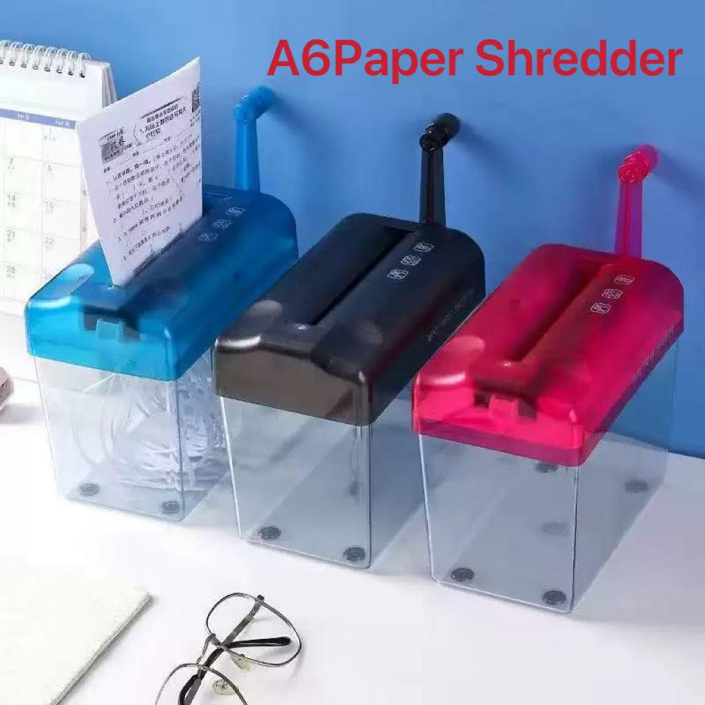Hand-Cranked A4/A6 High-Security Strip-Cut Office Document Shredder