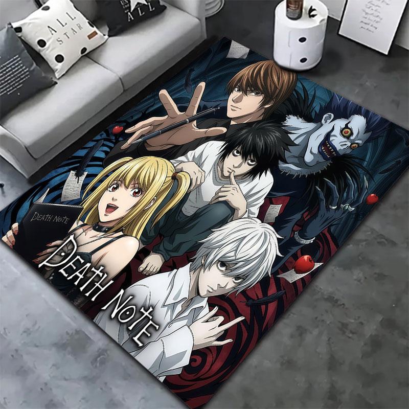 Death Note Golvmatta för Vardagsrum Sovrum Hem Soffa Dekoration Barnlek Halkfri Golvmatta