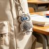 2Pcs Evil Eye Owl Keychains Metal Owl Bag Charm Backpack Charm Retro Evil Eye Keychain for Women Purse Handbag