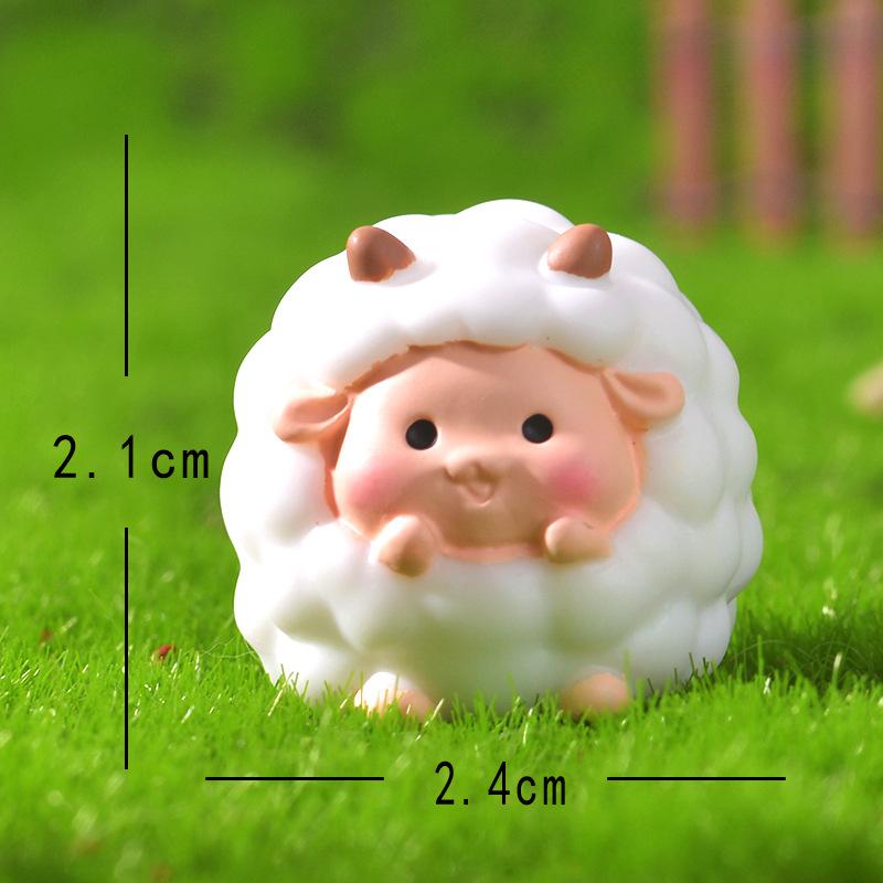 

Мультяшная Милая Овечка Садоводство Горшечное Растение Украшение Настольное Украшение Ключ Маленький Аксессуар Shy Lamb