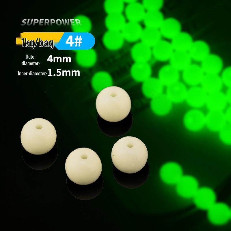 Fluorescent Green Jade Beads Fishing Rig with Multiple Hooks for Rock and Sea Fishing - Weiba Special.