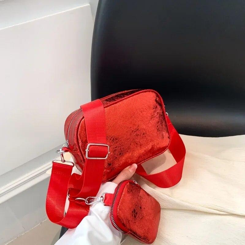 Retro Sequin Shoulder Bag New Women's Fashion Simple Messenger Tote Bag Square Bag Luxury Designer Handbag
