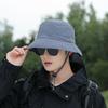 Big eaves shawl bucket hat men's summer outdoor fishing mountaineering shading sun protection hat foldable bag hat women