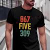 Retro 80S Music - 8675309 Phone Number Vintage Moto T-shirt Moto Men Summer TShirts Casual High Quelity O-neck Tops Tee