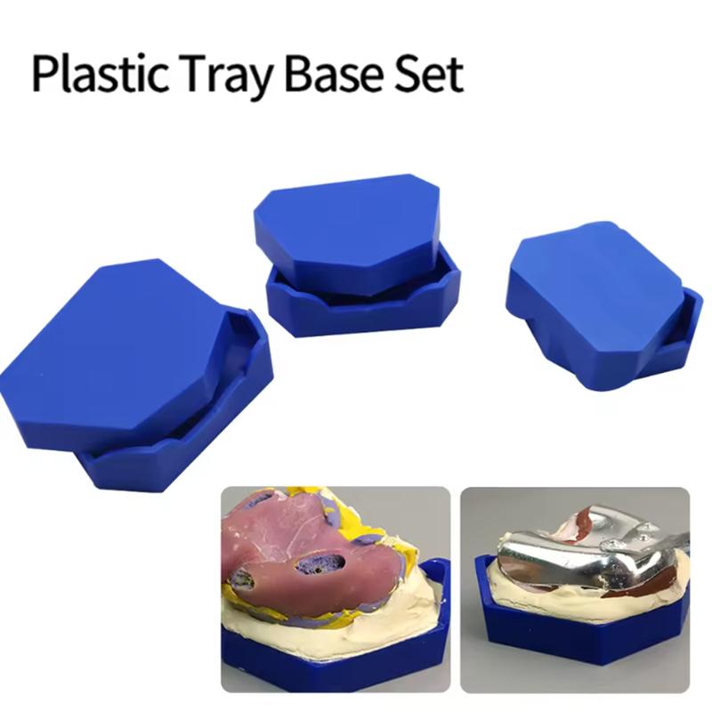 2/6Pcs Silicone Dental Model Base Set Silicone Plaster Model Base Dental Lab Denture Impression Tray Former Base Dentist Tools