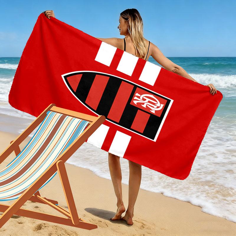 Telo Mare con Stampa Logo Flamengo2, Grande Morbido Asciugatura Rapida per Spiaggia Campeggio Nuoto
