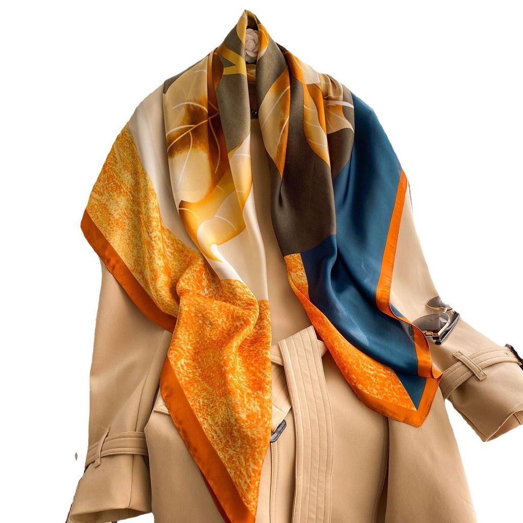 High-quality Luxurious Silk Scarves Headband Scarfs Neck Scarf For Women Chain Silk Scarf Women's Decorative Shawl