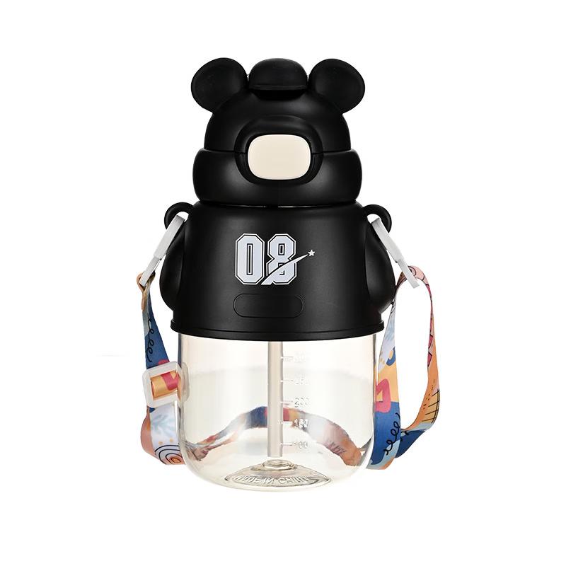 NuFeng Kids Cartoon Pop-up Straw Water Bottle