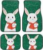Van Car Interior Accessories 4-Piece Car Protector Mat Highland Cow Sunflowers Print All Weather Car Floor Mats Universal Fit Automotive SUV Sedan