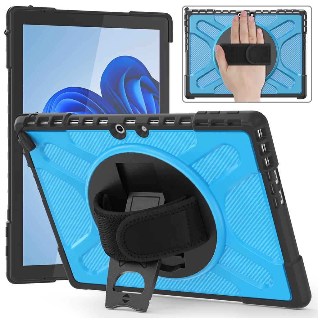Case with Hand Strap for Microsoft Surface Pro 11 10 9 8 7 6 5 4 Heavy Duty Armor Cover for Go 1 2 3 4 Shockproof 3-Layers Shell