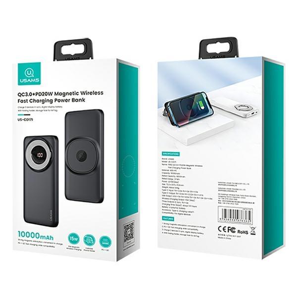 Usams Powerbank Pb62 10000Mah 20W        Qc3.0+Pd Magnetic Wireless Fast Charge Niebieski/Blue 10Kcd17104 (Us-Cd171)