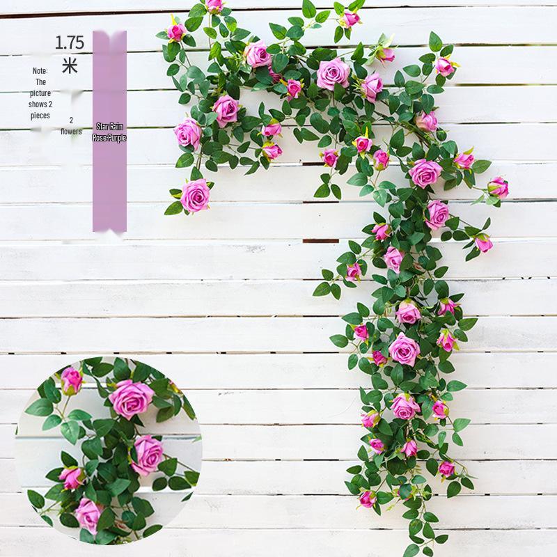 Artificial Rose Vine Hanging Basket and Arch Decoration