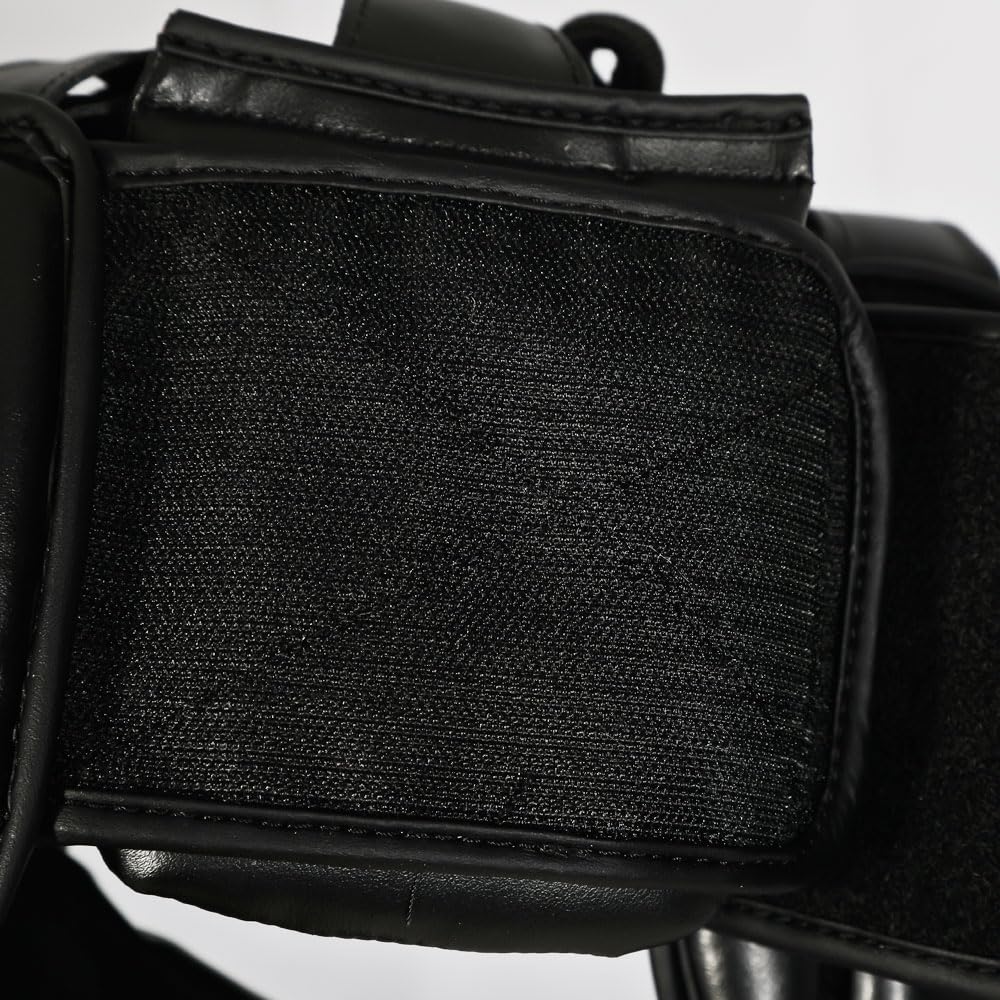 BODYMAKER Head Guard SL, Boxing Head Guard, Martial Arts, Karate, Boxing, Kickboxing, MMA, Practice, Dojo, Sparring, Protector, Size F, Black