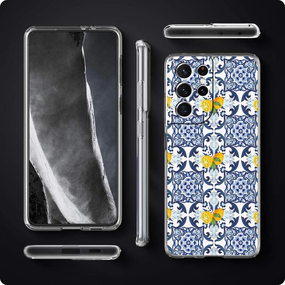 Mediterranean Lemon Clear Silicone Phone Case For Samsung Galaxy S23 S22 5G S20 Ultra S21 FE 5G S10E S9 S8 S10 Plus Soft Cover