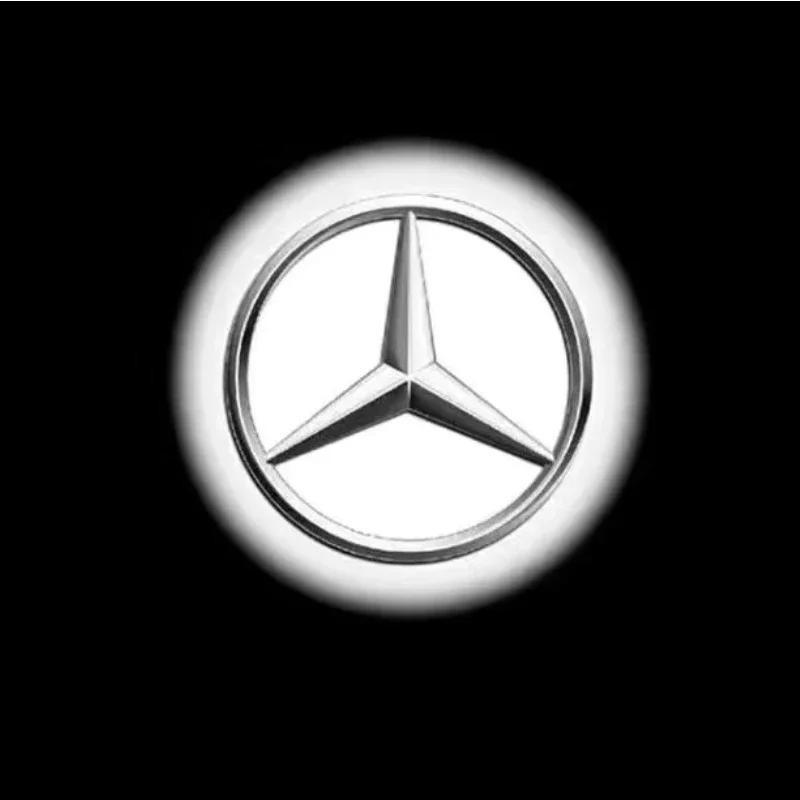 2-4PCS Car Door HD Led Laser Projector Welcome Lamp Suitable For Mercedes-Benz AMG CLA C17 CLS C218 W218 W219 E Class 207 C207.